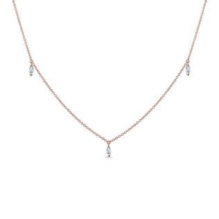 MARQUISE DIAMOND NECKLACE IN ROSE GOLD - DIAMOND NECKLACES - NECKLACES