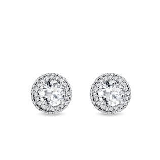 HALO-OHRSTECKER MIT LABORDIAMANTEN IN WEISSGOLD - OHRSTECKER DIAMANT - OHRRINGE