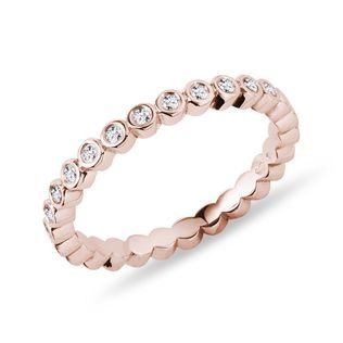 RING WITH DIAMONDS IN ROSE GOLD - WOMEN'S WEDDING RINGS - WEDDING RINGS