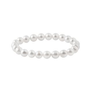 Pearl bracelet on elastic band