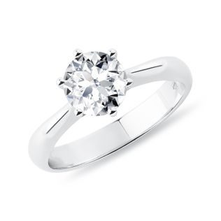 1 CARAT NATURAL DIAMOND RING IN WHITE GOLD - BRILLIANT CUT DIAMOND ENGAGEMENT RINGS - ENGAGEMENT RINGS