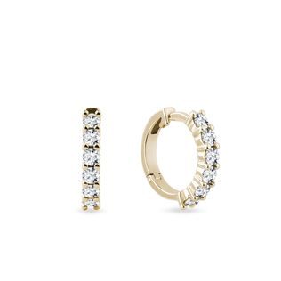 Earrings with diamonds in yellow gold