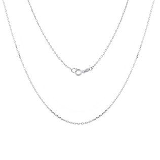 CHAÎNE MAILLE FORÇAT EN OR BLANC 50 CM - CHAÎNES EN OR - COLLIERS