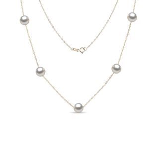 GOLDKETTE MIT AKOYA-PERLEN - PERLEN KETTEN - PERLEN