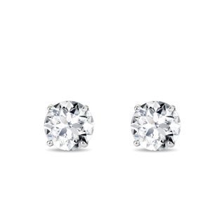 LUXURY 1CT DIAMOND EARRINGS IN WHITE GOLD - DIAMOND STUD EARRINGS - EARRINGS