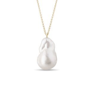 BAROQUE PEARL GOLD PENDANT - PEARL PENDANTS - PEARL JEWELLERY