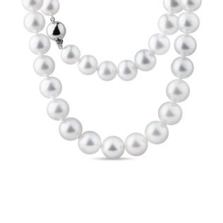 PERLENKETTE AUS DEM SÜDPAZIFIK MIT GOLDENEM VERSCHLUSS - PERLEN KETTEN - PERLEN