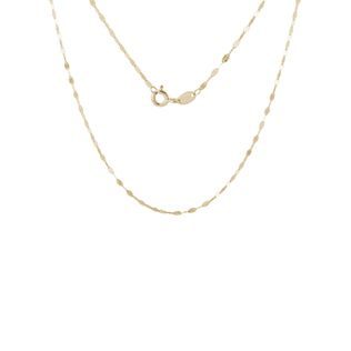 ZŁOTY ŁAŃCUSZEK TYPU LIP CHAIN O DŁUGOŚCI 42 CM - ŁAŃCUSZKI ZE ZŁOTA - NASZYJNIKI