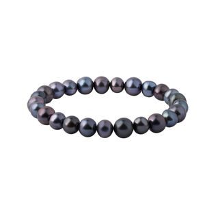 COLOURED PEARL BRACELET ON ELASTIC BAND - PEARL BRACELETS - PEARL JEWELLERY