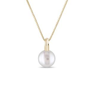 COLLIER EN OR ET PERLE D'EAU DOUCE - PENDENTIFS EN PERLES - PERLES