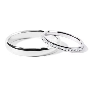 Wedding ring set in white gold