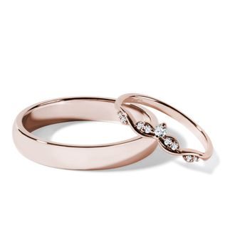 ELEGANTE DIAMANT TRAURINGE IN ROSÉGOLD - ROSÉGOLDENE TRAURINGE IM SET{% if product.kategorie.adresa_nazvy[0] != product.kategorie.nazev %} - TRAURINGE{% endif %}