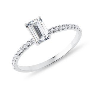 WEISSGOLD-DIAMANTRING - VERLOBUNGSRINGE DIAMANTEN - VERLOBUNGSRINGE