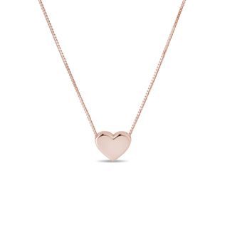 HEART-SHAPED PENDANT NECKLACE IN ROSE GOLD - ROSE GOLD NECKLACES - NECKLACES