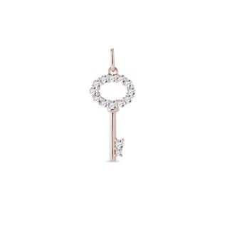 SCHLÜSSELANHÄNGER AUS ROSÉGOLD MIT DIAMANTEN - ANHÄNGER - KETTEN