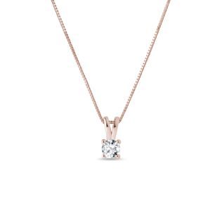 DIAMANTOVÝ PŘÍVĚSEK V RŮŽOVÉM ZLATĚ - NÁHRDELNÍKY S DIAMANTY - NÁHRDELNÍKY