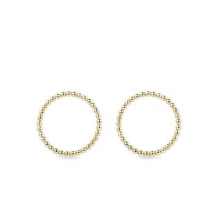 Boucles d'oreilles en or jaune en forme d'anneaux