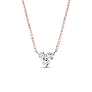 Diamantový náhrdelník v růžovém zlatě