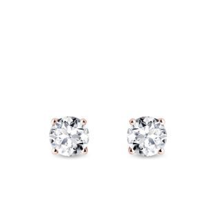 LUXURIÖSE 1CT DIAMANTOHRRINGE IN ROSÉGOLD - OHRSTECKER DIAMANT - OHRRINGE