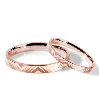 EHERINGSET MIT GRAVUR IN ROSÉGOLD - ROSÉGOLDENE TRAURINGE IM SET - TRAURINGE