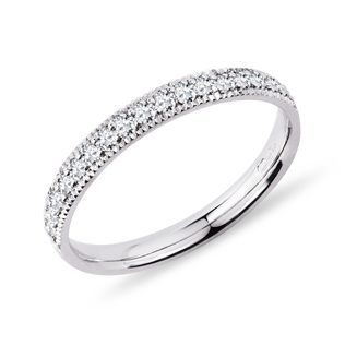 GORGEOUS 14K WHITE GOLD RING WITH DIAMONDS - WOMEN'S WEDDING RINGS - WEDDING RINGS