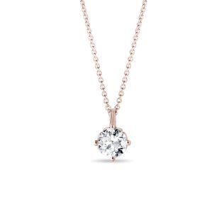 HALF CARAT LAB GROWN DIAMOND ROSE GOLD NECKLACE - DIAMOND NECKLACES - NECKLACES