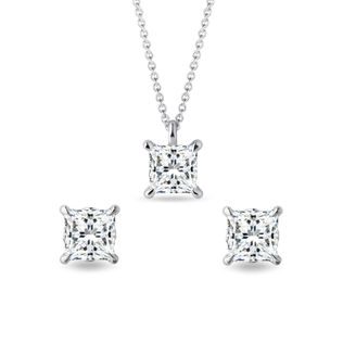 SCHMUCKSET MIT IM LABOR GEZÜCHTETEN DIAMANTEN IN WEISSGOLD - SCHMUCK-SETS - SCHMUCK
