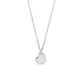 PENDANT HEART OF WHITE GOLD - WHITE GOLD NECKLACES - NECKLACES