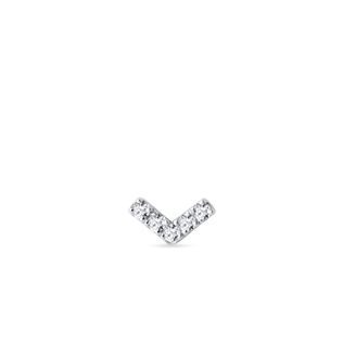 EINZELNER V-FÖRMIGER DIAMANTOHRRING IN WEISSGOLD - OHRRINGE DIAMANT - OHRRINGE