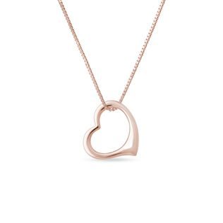 HEART PENDANT IN ROSE GOLD - ROSE GOLD NECKLACES - NECKLACES