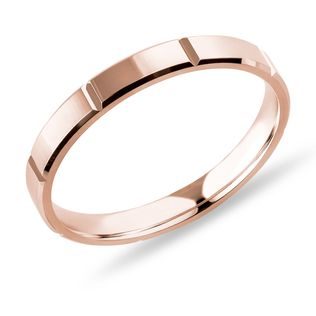 HERRENRING MIT GRAVUR AUS GLÄNZENDEM ROSÉGOLD - TRAURINGE FÜR HERREN - TRAURINGE