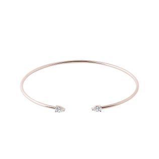 ROSÉGOLDENES ARMBAND MIT DIAMANTEN IM TROPFENSCHLIFF - ARMSPANGEN - ARMBÄNDER
