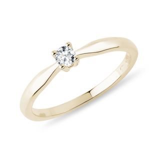 BAGUE DE FIANÇAILLES MINIMALISTE AVEC DIAMANT - BAGUES DE FIANÇAILLES ORNÉES DE DIAMANTS - BAGUES DE FIANÇAILLES