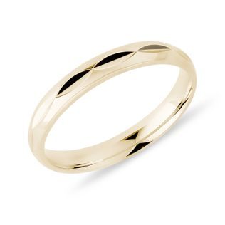 ORIGINÁLNÍ DÁMSKÝ SNUBNÍ PRSTEN VE ŽLUTÉM 14K ZLATĚ - ZLATÉ PRSTENY - PRSTENY