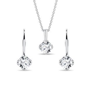 LAB GROWN DIAMOND JEWELLERY SET IN WHITE GOLD - JEWELLERY SETS - FINE JEWELLERY