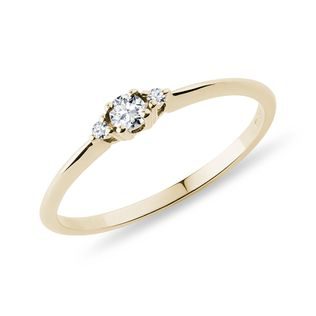 GOLD DIAMOND ENGAGEMENT RING - DIAMOND ENGAGEMENT RINGS - ENGAGEMENT RINGS