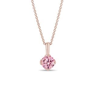 HALSKETTE MIT 1 CT ROSA LABORDDIAMANT IN ROSÉGOLD - KETTEN MIT DIAMANTEN - KETTEN
