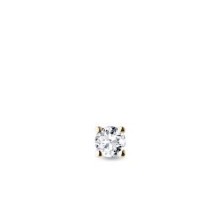SINGLE DIAMOND EARRING IN YELLOW GOLD - SINGLE EARRINGS - EARRINGS