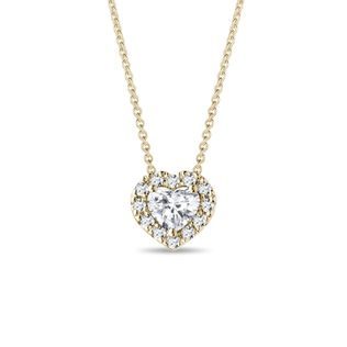 HERZ-HALSKETTE MIT DIAMANTEN IN GELBGOLD - KETTEN MIT DIAMANTEN - KETTEN