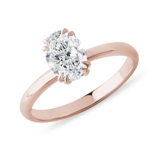 RING MIT OVALEM LABORDIAMANTEN IN ROSÉGOLD - RINGE MIT LAB GROWN DIAMANTEN - VERLOBUNGSRINGE