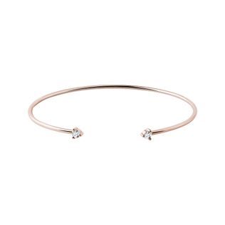 Rose Gold Bracelet with Six Brilliants | KLENOTA