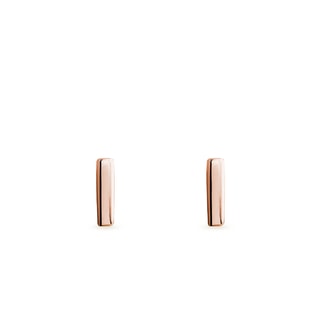 Boucles d'oreilles minimalistes en or rose 14 ct