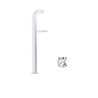 SINGLE EARRING SET IN WHITE GOLD - DIAMOND SETS - FINE JEWELRY