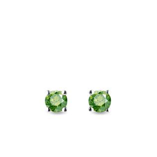 GRÜNE DIAMANTOHRRINGE - OHRSTECKER DIAMANT - OHRRINGE
