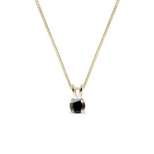 COLLIER EN OR AVEC DIAMANT NOIR - COLLIERS AVEC DIAMANTS - COLLIERS