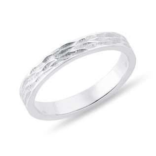 OBRĄCZKA ŚLUBNA DAMSKA Z BIAŁEGO ZŁOTA - DAMSKIE OBRĄCZKI - OBRĄCZKI