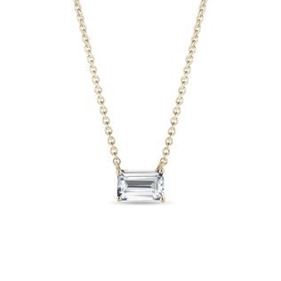 COLLIER EN OR JAUNE ET DIAMANT DE SYNTHÈSE - COLLIERS AVEC DIAMANTS - COLLIERS