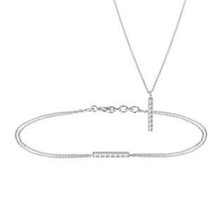 BRILLIANT DIAMOND JEWELLERY SET IN 14K WHITE GOLD - JEWELLERY SETS - FINE JEWELLERY