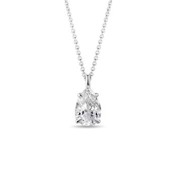 Luna 925 Sterling Silber Vergoldete Kette Mit Weißem Zirkonia Stein
