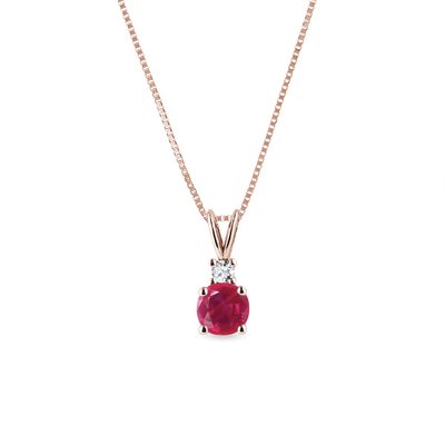 KLENOTA Necklace with Pink Tourmaline